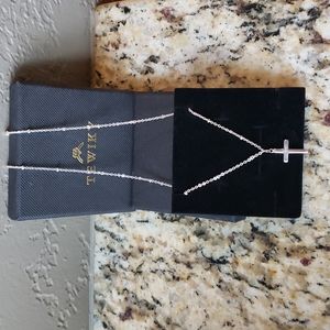 Tewiky Silver Plated Cross Necklace